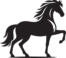 Silhouette horse vector
