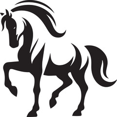 Silhouette horse vector