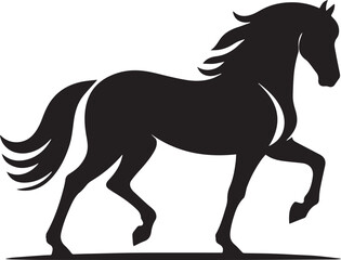 Silhouette horse vector