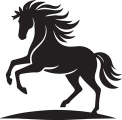 Silhouette horse vector