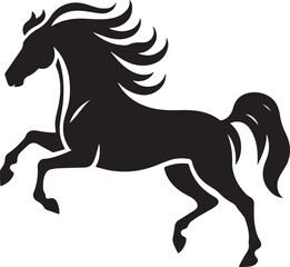 Silhouette horse vector