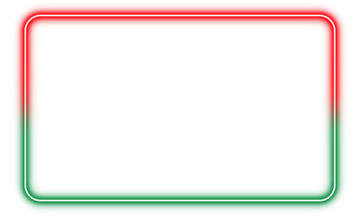 Neon light border frame. Light rectangle border frame. Christmas lights for decorations