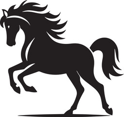 Silhouette horse vector