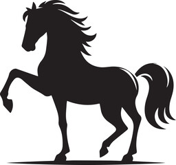 Silhouette horse vector