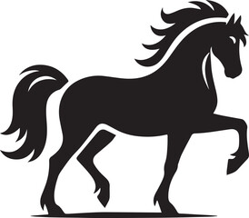 Silhouette horse vector