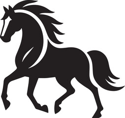 Silhouette horse vector