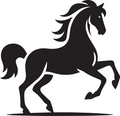 Silhouette horse vector