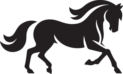 Silhouette horse vector