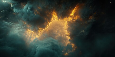 Spectacular views of colorful nebulae and interstellar clouds. Cosmos and Space Background for Wallpaper. AI generated image