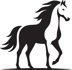 Silhouette horse vector