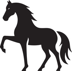 Silhouette horse vector
