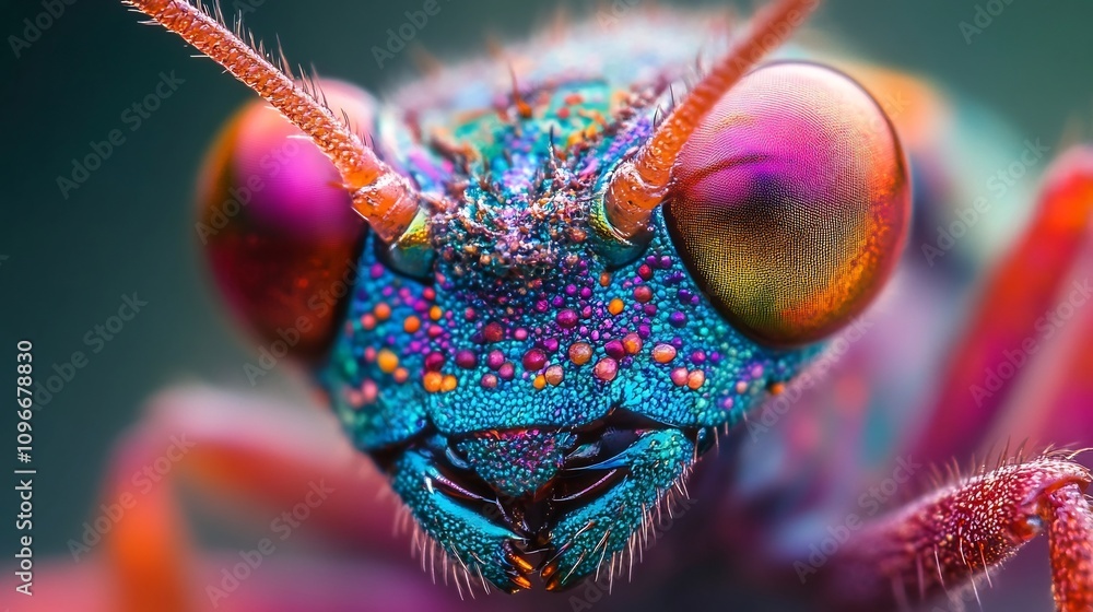 Poster mesmerizing macro photograph showcasing the vibrant colors intricate patterns and striking details o