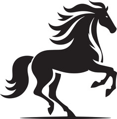 Silhouette horse vector