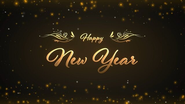 Classy Happy New Year Celebration with Glitter Title