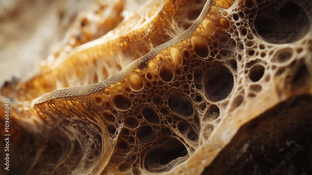 Poster organic patterns in macro capturing natural shapes and earthy tones in fine intricate details close 
