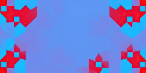 Obraz premium Vibrant red and blue geometric patterns, geometric design, graphic pattern