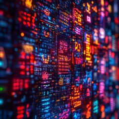 Multilingual education technology for language learners (selective focus, language theme, vibrant, Overlay, multilingual platform backdrop)