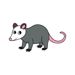 Opossum Vector Illustration Art for Digital and Print Designs