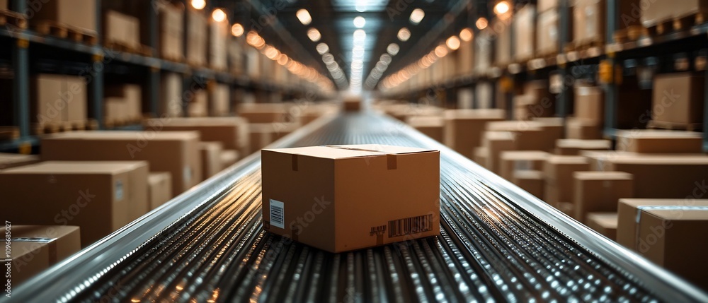 Poster efficient logistical in smart warehousing and supply chain networks high tech distribution center wi