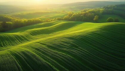 Obraz premium Vibrant green cabbage field in a peaceful rural landscape, creating a picturesque scene of serenity and agricultural beauty