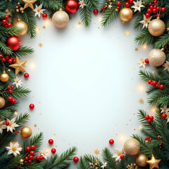 New year border copy space area