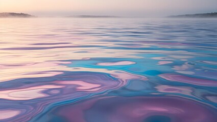 Pastel Reflections on Gentle Waves Background