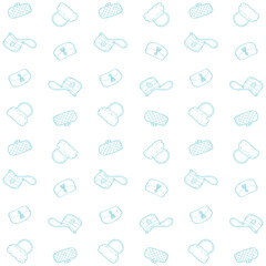 cartoon of handbag doodle pattern