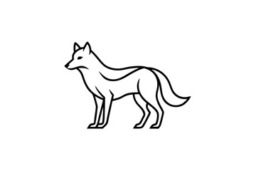 A Fox Vector Black Silhouette