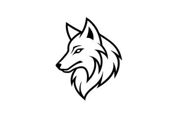 Fototapeta premium A Fox Vector Black Silhouette