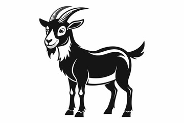 A Goat Vector Black Silhouette