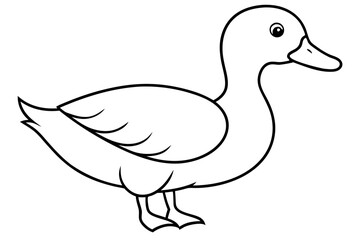 A black and white Duck Silhouette