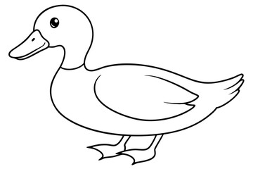 A black and white Duck Silhouette