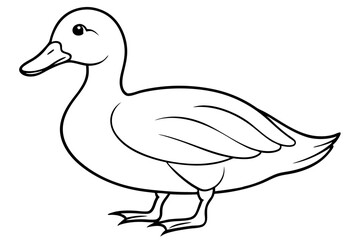 A black and white Duck Silhouette