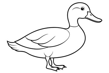 A black and white Duck Silhouette