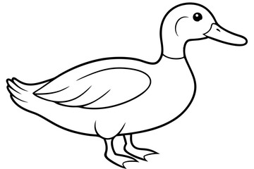 A black and white Duck Silhouette