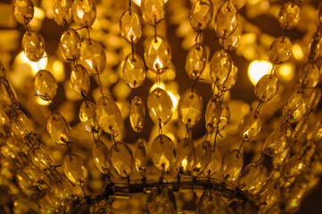 Textura  antiguo candelabro de cristal