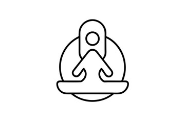 Yoga, icon, vector, illustration