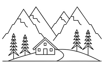 House, Christmas, winter, home, illustration