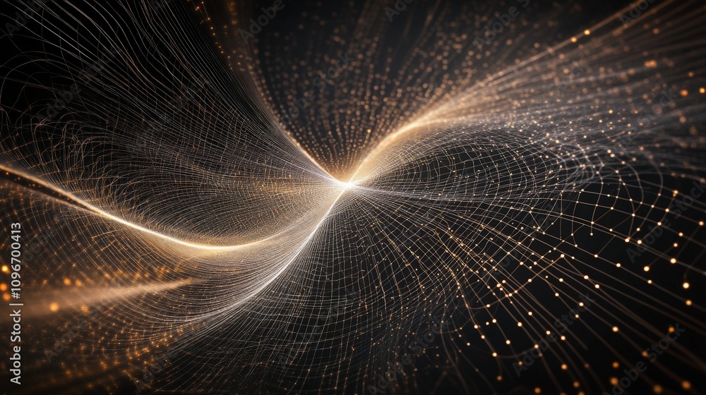 Poster a mesmerizing abstract image showcasing a fusion of light and movement, creating dynamic patterns th