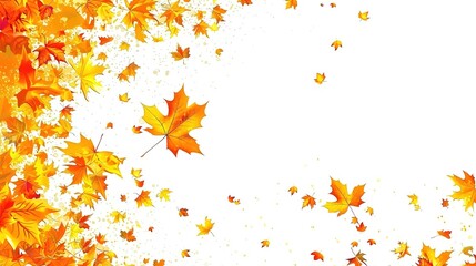 Maple Leaf Autumn Isolated on White Background - A Captivating Symbol of the Season's Beauty. The Vibrant Maple Leaf, with Its Intricate Veins and Rich Autumn Colors, Standing Alone Against the Purity