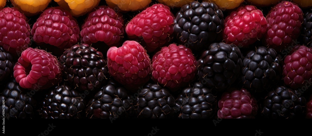 Poster vibrant assortment of raspberry and blackberry shaped marmalades arranged in an artistic stack showc