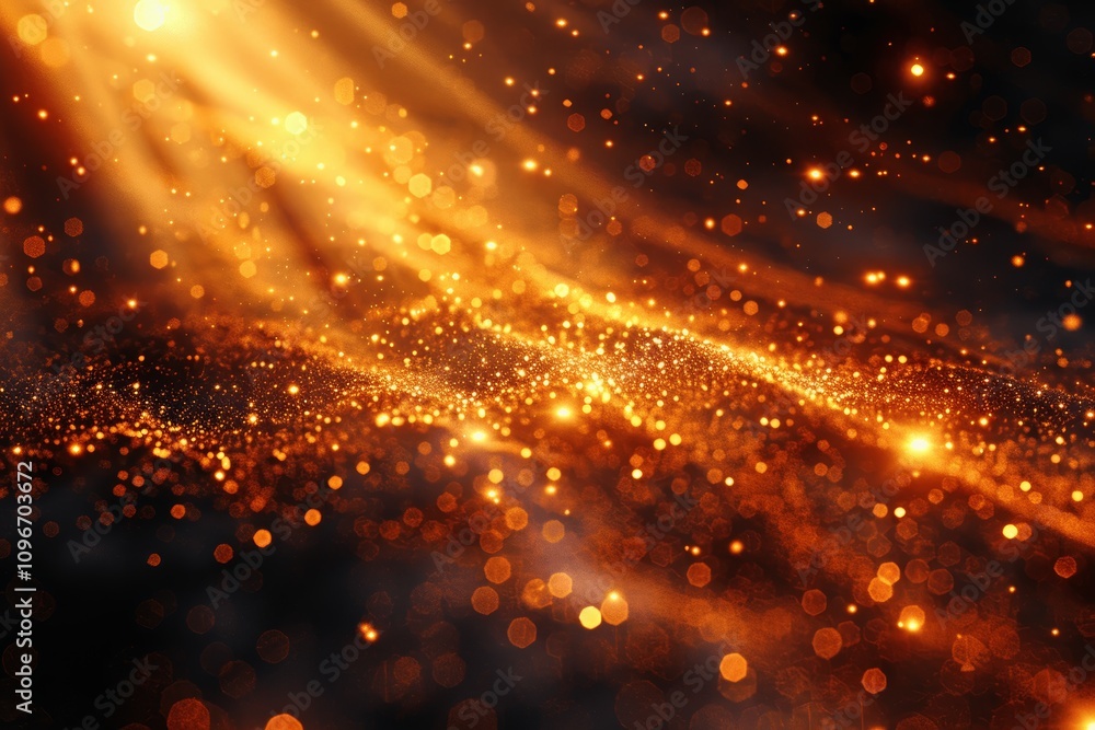 Poster golden light rays background with speed effect shiny beams motion blurred brown backdrop high resolu