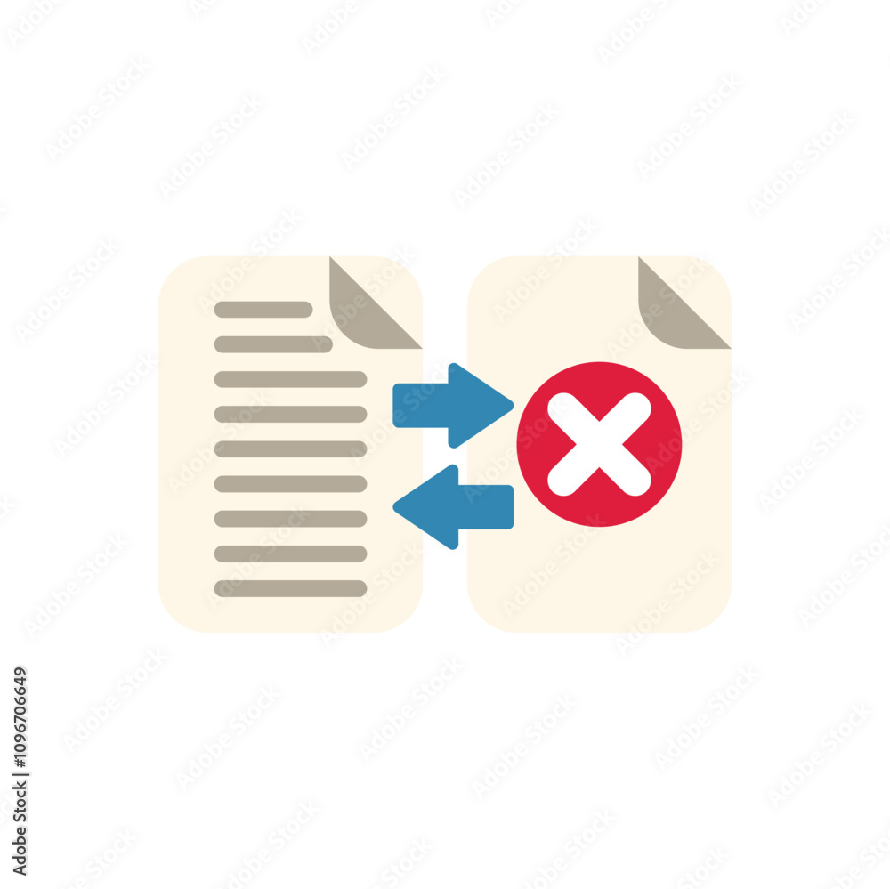 Aufkleber data erasing moving to trash file removing deleting files from computer folder concept illustration