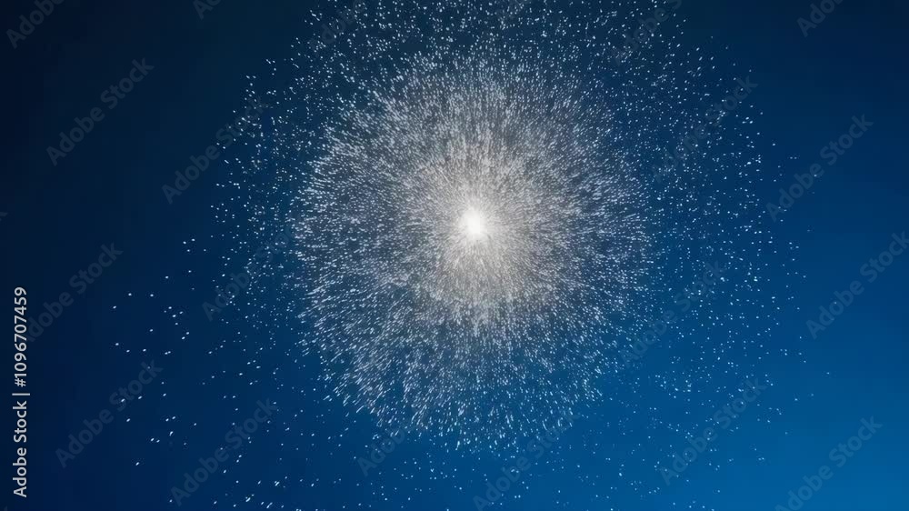 Aufkleber sparkling particles gather at the center before gently exploding outward in a captivating burst. the