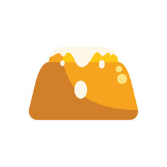 This vector illustration features a delicious cinnamon roll topped with white icing, perfect for designs related to baking, desserts, or breakfast