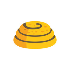 This vector illustration features a tasty cinnamon roll, highlighting its appetizing details