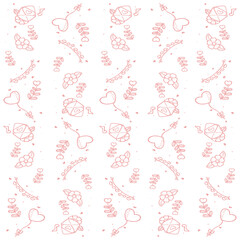 cartoon of love pattern