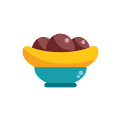 This vector illustration features a vibrant and appetizing acai bowl, perfect for representing healthy eating, brazilian cuisine, or a refreshing treat