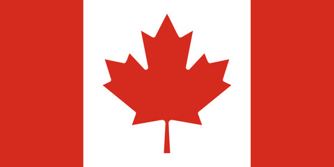 Canada, Canadian flag. Vector