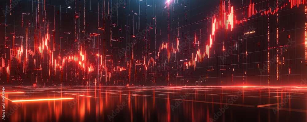 Aufkleber digital forex trading chart on a glowing backdrop, showcasing global market data, currency trends, a